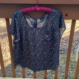 Torrid grey arrow blouse